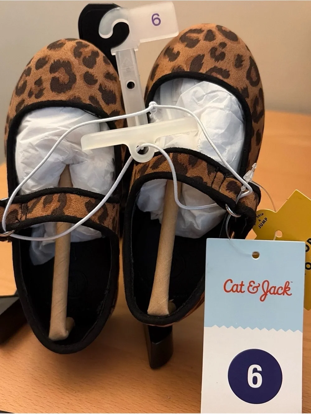 Cat & Jack Leopard Print Mary Janes - Brown & Black